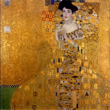 Gustav Klimt Porträt einer Frau in Gold Goldwanddekor Ölgemälde